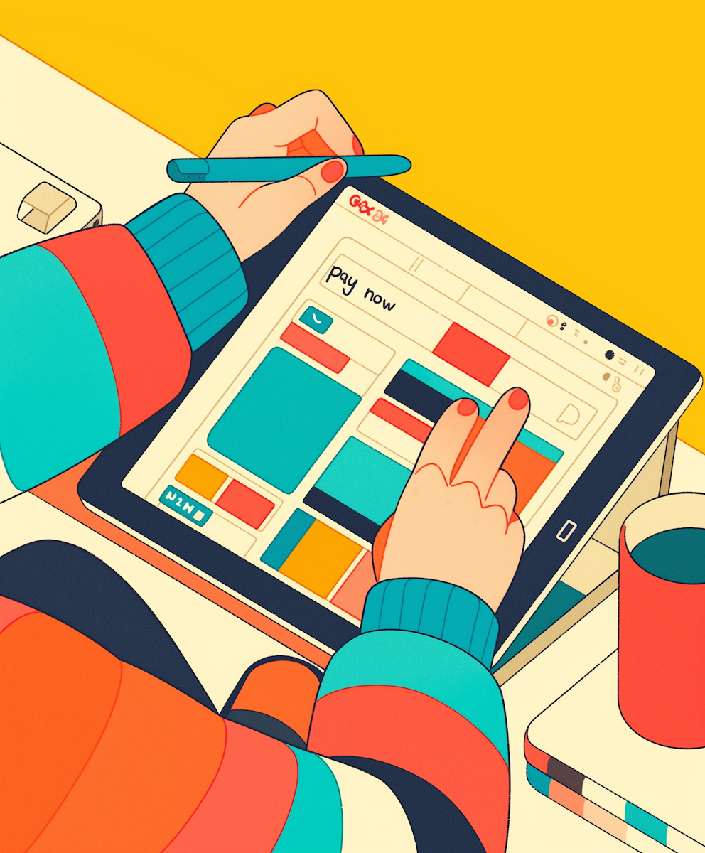 Person Using Tablet with Stylus (1)